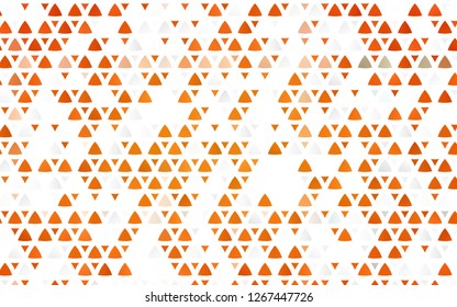 Light Orange vector seamless cover in polygonal style. Illustration with set of colorful triangles. Design for textile, fabric, wallpapers.
