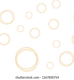 Light Orange vector seamless cover with spots. Beautiful colored illustration with blurred circles in nature style. Pattern for design of fabric, wallpapers.