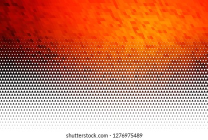 Light Orange vector seamless cover in polygonal style. Glitter abstract illustration with triangular shapes. Trendy design for wallpaper, fabric makers.
