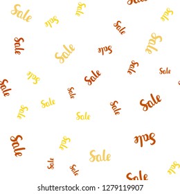 Light Orange vector seamless cover with symbols of sales. Colorful set of  percentage signs in simple style. Backdrop for ads, leaflets of Black Friday.