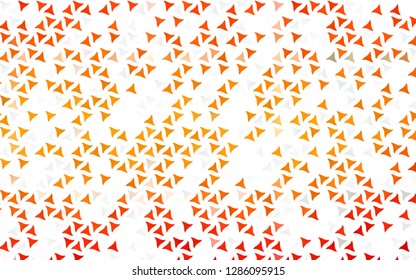 Light Orange vector seamless cover in polygonal style. Glitter abstract illustration with triangular shapes. Pattern for trendy fabric, wallpapers.