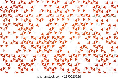 Light Orange vector seamless cover in polygonal style. Glitter abstract illustration with triangular shapes. Pattern for trendy fabric, wallpapers.