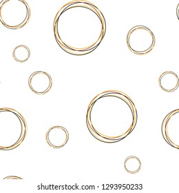 Light Orange vector seamless cover with spots. Abstract illustration with colored bubbles in nature style. Texture for window blinds, curtains.