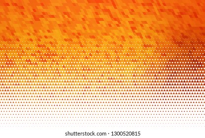Light Orange vector seamless cover in polygonal style. Decorative design in abstract style with triangles. Pattern for trendy fabric, wallpapers.