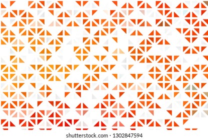 Light Orange vector seamless cover in polygonal style. Decorative design in abstract style with triangles. Design for textile, fabric, wallpapers.