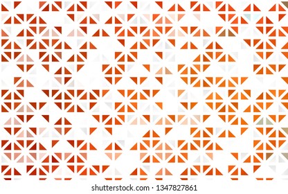 Light Orange vector seamless cover in polygonal style. Illustration with set of colorful triangles. Pattern for design of fabric, wallpapers.