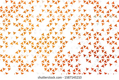 Light Orange vector seamless cover in polygonal style. Illustration with set of colorful triangles. Pattern for design of window blinds, curtains.