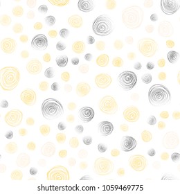 Light Orange vector seamless doodle bright pattern. Shining colored illustration with flowers in doodle style. Elegant pattern for a brand book.