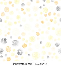 Light Orange vector seamless doodle blurred texture. Brand-new colored illustration in blurry style with flowers. Completely new design for your business.