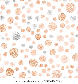 Light Orange vector seamless doodle blurred pattern. Colorful abstract illustration with flowers in doodle style. Completely new design for your business.