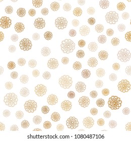 Light Orange vector seamless doodle bright pattern. Creative illustration in blurred style with flowers. Hand painted design for web, wrapping, wallpaper.