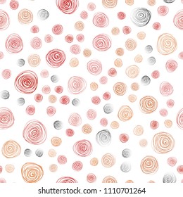 Light Orange vector seamless doodle bright pattern. Flowers on blurred abstract background with gradient. Pattern for heads of websites and designs.