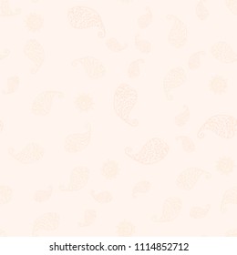 Light Orange vector seamless doodle background with leaves and flowers. Abstract illustration with leaves, flowers in doodles style. Elegant pattern for your brand book.