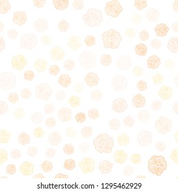 Light Orange vector seamless doodle layout with flowers. Brand new colored illustration with flowers. Design for wallpaper, fabric makers.