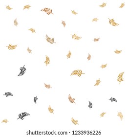 Light Orange vector seamless elegant wallpaper with leaves. Brand new colored illustration in blurry style with leaves. Pattern for design of window blinds, curtains.