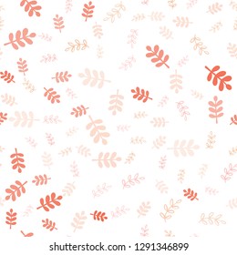 Light Orange vector seamless elegant template with leaves, branches. Creative illustration in blurred style with leaves, branches. Design for textile, fabric, wallpapers.