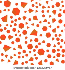 Light Orange vector seamless, isometric pattern with polygonal style with cubes. Abstract gradient illustration with triangles, cubes. Pattern for design of fabric, wallpapers.