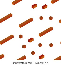 Light Orange vector seamless, isometric layout with lines, rectangles. Abstract gradient illustration with rectangles. Texture for window blinds, curtains.