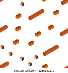Light Orange vector seamless, isometric cover in polygonal style. Decorative design in abstract style with rectangles. Pattern for trendy fabric, wallpapers.