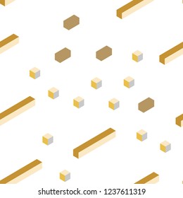 Light Orange vector seamless, isometric layout with lines, rectangles. Beautiful illustration with rectangles and squares. Texture for window blinds, curtains.