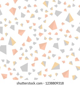 Light Orange vector seamless, isometric texture with triangular style. Decorative design in abstract style with triangles. Texture for window blinds, curtains.