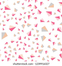 Light Orange vector seamless, isometric pattern with polygonal style. Abstract gradient illustration with triangles. Design for textile, fabric, wallpapers.