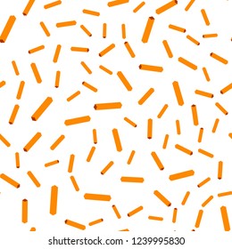 Light Orange vector seamless, isometric pattern with sharp lines. Glitter abstract illustration with colorful sticks. Template for business cards, websites.