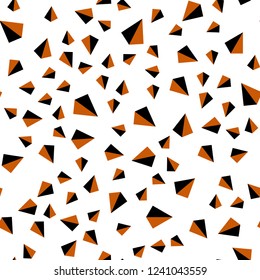 Light Orange vector seamless, isometric cover with polygonal style. Triangles on abstract background with colorful gradient. Template for business cards, websites.