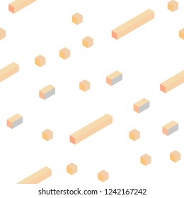 Light Orange vector seamless, isometric layout with lines, rectangles. Beautiful illustration with rectangles and squares. Template for business cards, websites.
