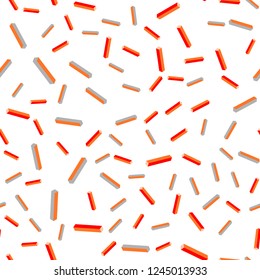Light Orange vector seamless, isometric pattern with sharp lines. Lines on blurred abstract background with gradient. Texture for window blinds, curtains.