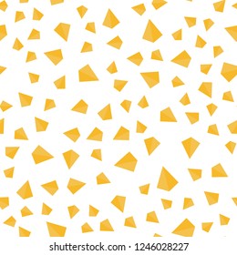 Light Orange vector seamless, isometric layout with lines, triangles. Glitter abstract illustration with triangular shapes. Pattern for design of fabric, wallpapers.