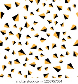Light Orange vector seamless, isometric background with triangles. Decorative design in abstract style with triangles. Design for wallpaper, fabric makers.