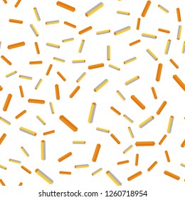 Light Orange vector seamless, isometric background with stright stripes. Colorful shining illustration with lines on abstract template. Pattern for design of fabric, wallpapers.