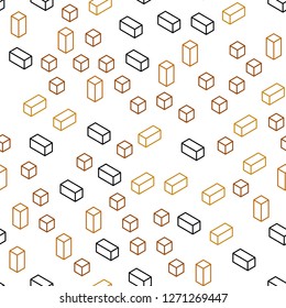 Light Orange vector seamless, isometric template with rhombus. Abstract gradient illustration with rectangles. Template for business cards, websites.