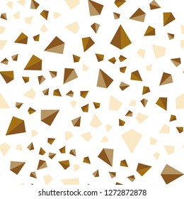 Light Orange vector seamless, isometric background with triangles. Decorative design in abstract style with triangles. Texture for window blinds, curtains.