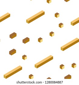 Light Orange vector seamless, isometric texture in rectangular style. Glitter abstract illustration with rectangular shapes. Design for textile, fabric, wallpapers.