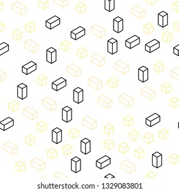 Light Orange vector seamless, isometric cover in polygonal style. Illustration with set of colorful rectangles. Pattern for design of fabric, wallpapers.