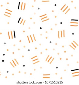 Light Orange vector seamless layout with simple elements. Seamless gradient abstract lines on white background. Trendy design for wallpaper, fabric makers.