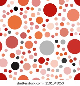 Light Orange vector seamless layout with circle shapes. Illustration with set of shining colorful abstract circles. Pattern can be used for beautiful websites.