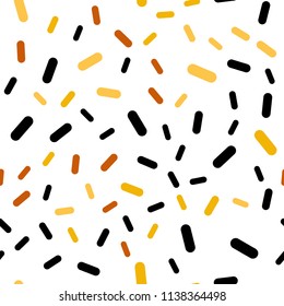 Light Orange vector seamless layout with flat lines. Lines on blurred abstract background with gradient. Pattern for ads, posters, banners.