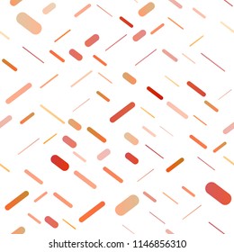 Light Orange vector seamless layout with flat lines. Modern geometrical abstract illustration with staves. The pattern can be used for busines ad, booklets, leaflets
