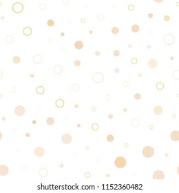 Light Orange vector seamless layout with circle shapes. Abstract illustration with colored bubbles in nature style. Trendy design for wallpaper, fabric makers.