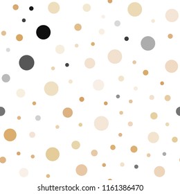 Light Orange vector seamless layout with circle shapes. Modern abstract illustration with colorful water drops. Design for textile, fabric, wallpapers.