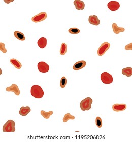 Light Orange vector seamless layout with circle shapes. Blurred decorative design in abstract style with bubbles. Pattern for trendy fabric, wallpapers.