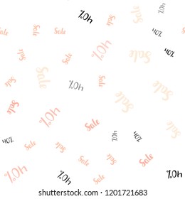 Light Orange vector seamless layout with discount of 40%. Colored words of sales with gradient on white background. Design for business ads, commercials.
