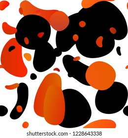 Light Orange vector seamless layout with circle spots. Illustration with set of shining colorful abstract circles. Pattern for design of window blinds, curtains.