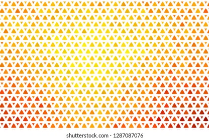 Light Orange vector seamless layout with lines, triangles. Illustration with set of colorful triangles. Pattern for design of fabric, wallpapers.