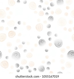 Light Orange vector seamless natural elegant artwork. Blurred decorative design in Indian style with flowers. Completely new design for your business.