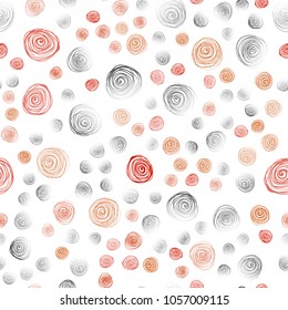 Light Orange vector seamless natural abstract background. Brand-new colored illustration in blurry style with flowers. Completely new design for your business.