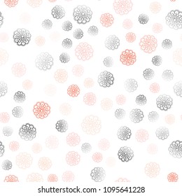 Light Orange vector seamless natural elegant artwork. An elegant bright illustration with flowers in Natural style. Pattern for colorful books and pages for kids.